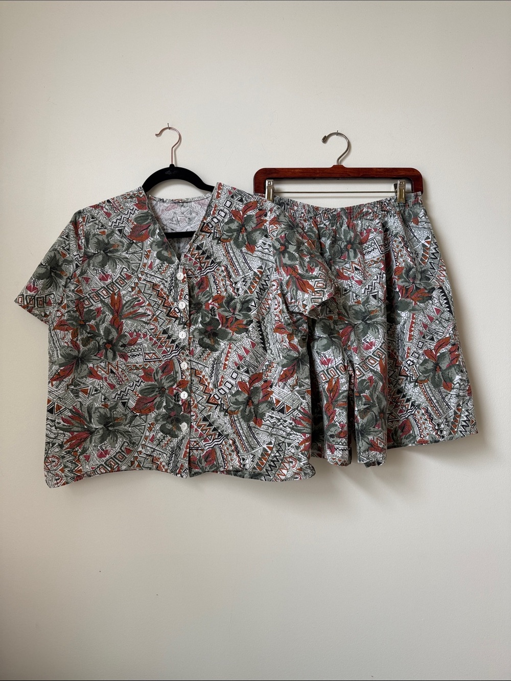VINTAGE Arnold Palmer vacay cotton 2 piece resort outfit set L/XL